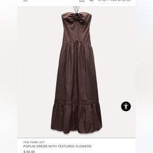 POPLIN DRESS WITH TEXTURED FLOWERS